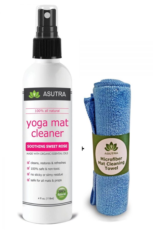 Natural yoga mat cleaner
