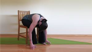 chair forward bend pose