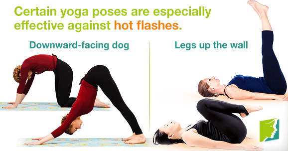 yoga reduces hot flashes